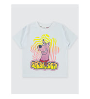 Scooby Doo Kız Çocuk Tişört 6-9 Yaş Beyaz