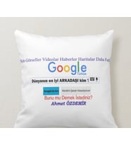 Kişiye Özel Dünyanın En İyi Arkadaşı Google Yastık 1.Kalite Kadife Süet Kumaş