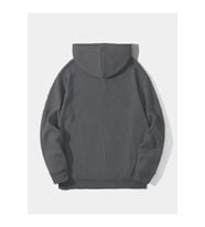 Erkek Düz Kapüşonlu Sweat - Füme