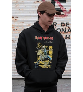 Iron Maiden Rock Metal Müzik Grubu Baskılı Unisex Oversize Hoodie