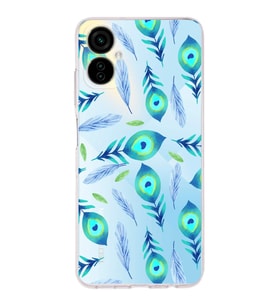 PrintiFy Tecno Camon 19 Neo ile Uyumlu 1mm Slim Fit Nazar Boncuğu 3 Baskılı Şeffaf  Kılıf