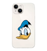 Apple iPhone 14 Plus Uyumlu Kamera Korumalı Tıpalı Kapak Donald Duck Tasarımlı ŞeffafKılıf
