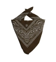 ÜKB-HAKİ RENK ŞAL DESEN DAMLA TASARIM KARE BANDANA