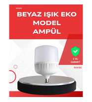 Mey İthalat® Elektrik Kesintileri İçin Şarjlı LED Ampul 30W E27 Beyaz Işık