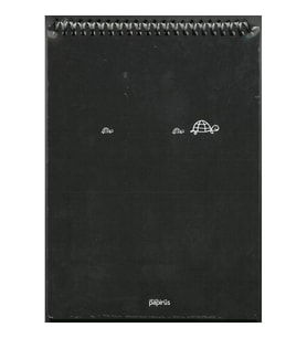 PAPİRÜS MİNİ SERT KAPAK ÜSTTEN SPİRALLİ 19X27 80YP. ÇİZGİSİZ (DÜZ) BLOKNOT DEFTER