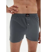 Erdem Erkek Penye Düz Renk Boxer 1400 - 3 Adet (Füme)