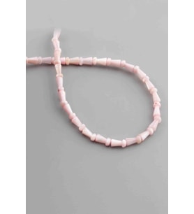 Sedef Doğal Taş Parlak Pembe Mantar Kesim 4x8mm Dizi [AA]