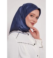 Levidor Kristal Eşarp Bulut Batik İndigo Mavi