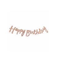 Kaligrafi Banner Rose Happy Birthday