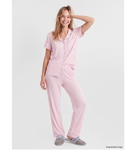 LCW DREAM Pembe Puantiyeli Kadın Pijama Takım
