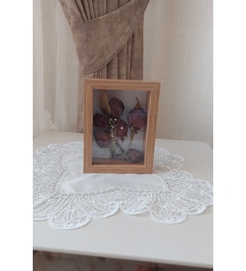 15x20x5 cm Anı Çerçevesi! Yeni Moda Çiçek Anı Çerçevesi! İsteme Çiçeği! Derin Gül Kutusu-Dikey