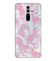 Redmi Note 8 Pro Uyumlu Pembe Leopar Desenli Şeffaf Telefon Kılıfı