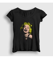 Presmono Kadın Siyah Blonde Marilyn Monroe T-Shirt 38965tt