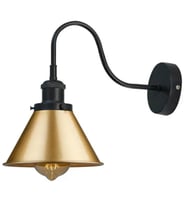 Rsylight Retro Siyah Gold Metal Modern Dekoratif Rustik Aplik