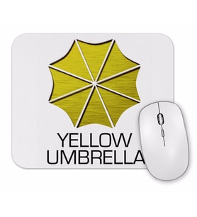 Yellow Umbrella Mouse Pad