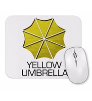 Yellow Umbrella Mouse Pad