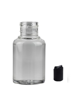 60ml pet şeffaf şişe disctop kapak, 24 adet, dezenfektan şişesi, kozmetik şişe, şampuan şişesi, plastik şişe, aroma şişesi