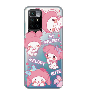 Redmi 10 2022 Uyumlu Melody Kuromi Desenli Şeffaf Telefon Kılıfı