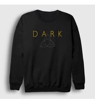Presmono Unisex Siyah Logo Dark Sweatshirt 186917tt