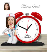 Kişiye Özel Ahşap Saat-Hemşire Kadın-1