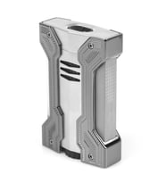 Conquistador Çift Torch Pürmüz Krom Gunmetal Defi Extreme Dizayn Metal Puro Çakmağı CNQ-019