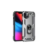 Apple İphone 14 Plus Kılıf Sofya Yüzüklü Silikon Kapak - Gümüş