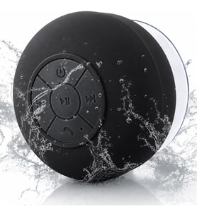 Su Geçirmez Bluetooth Hoparlör Vantuzlu Havuzda Yağmurlu Havalarda IPx4 3W Kaliteli Ses Banyo Duş Hoparlörü S56 (Siyah)