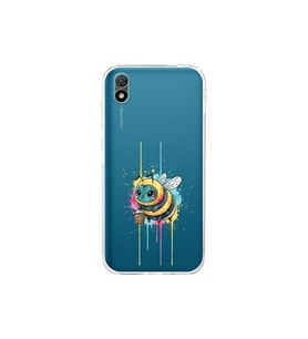 Huawei Y5 2019 ile uyumlu Splash arı tasarımlı şeffaf silikon kılıf