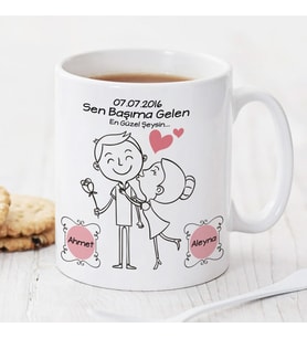 Kişiye Özel Sen Başıma Gelen En Güzel Şeysin Kupa Bardak