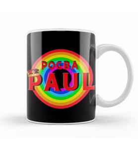Paul Pogba   Vintage Retro Rainbow Style Kupa Bardak Porselen