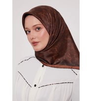 Levidor Kristal Eşarp Bulut Batik Acı Kahve