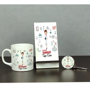 Fizyoterapi Teknikeri Üçlü Set (Kupa + Telefon Standı + Anahtarlık)