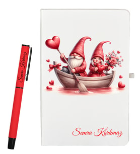 Arkadaşa Hediye Kişiye Özel Defter ve Roller Kalem Seti