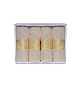 Vos Versa Bursa Varak Serisi 50x90cm %100 Pamuk 4lü Yüz Havlusu Vizon VVHM0021