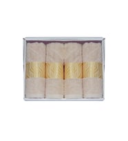 Vos Versa Bursa Varak Serisi 50x90cm %100 Pamuk 4lü Yüz Havlusu Vizon VVHM0021