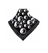 Siyah Ying Yang Tasarım Pamuk Fular (Çok Renkli)