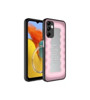 Samsung Galaxy M14 Uyumlu Kılıf Aynalı Desenli Kamera Korumalı Parlak Zore Mirror Kapak (Açık Pudra)
