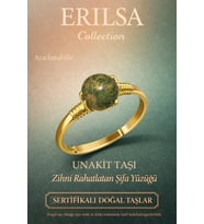 Sertifikalı Zihni Rahatlatan Şifa Yüzüğü – Unakit Taşı Ayarlanabilir Gold İnce Başak Terazi Burcu (Çok Renkli)