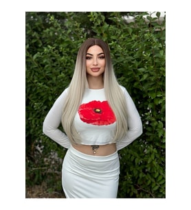 PerukAvm Yeni sezon düz perçemsiz ombreli vip peruk