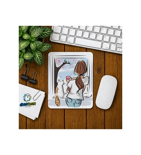 Camdaki Kız Baskılı Oyuncu Mousepad 048