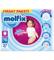 Molfix Külot Bebek Bezi Beden:6 (15+KG) Extra Large 37 Adet Fırsat Pk