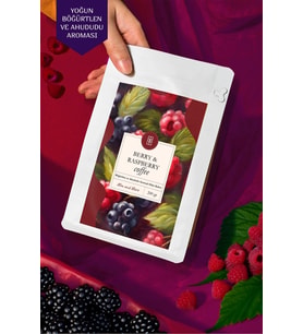 Berry & Raspberry Coffee - Böğürtlen ve Ahududu Aromalı Çekirdek Kahve, 200 gr