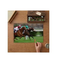 At Yarışı - Hipodrom Tasarımı 240 parça Ahşap Puzzle Ahşap Kutuda MP08867