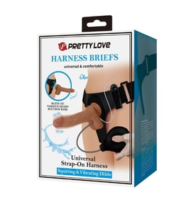 Oher Fışkırtmalı & Titreşimli Belden Bağlamalı Dildo Vibratör