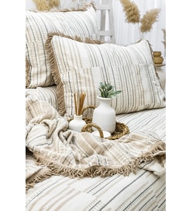 Şaheser Home Collection Yatak Örtüsü Çift Kişilik Müslin Lia Bej