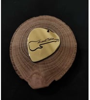 Gitar Pena Kişiye Özel Gitar Motifli Metal Sarı Pirinç (Silver)