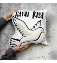 Hayat Kısa Kuşlar Uçuyor Tasarımlı Hediyelik Yastık