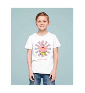 Patrick Star Baskılı Unisex Çizgi Film Süngerbob Çocuk Tişört (1-12 Yaş)