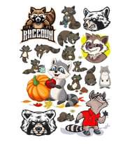 Racun Sticker Set-1 15 Parça Telefon, Tablet, Defter, Laptop Sticker