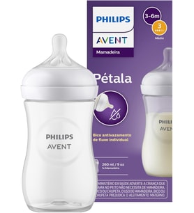 Avent Doğal Tepkili PP Biberon, 260ml, 3-6 Ay, Şeffaf